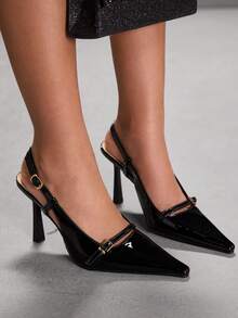 CUCCOO SZL Elegante spitze Pumps für Pendlerinnen - Schwarz - Übersicht 4