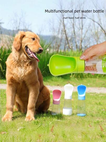 1 件便携式狗狗水瓶和碗分配器 - 让您的宠物在外出时保持水分充足,狗狗用品,狗狗,宠物
