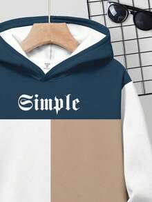 男童休闲宽松舒适长袖卫衣，适合秋冬季节穿着，图案T恤，X码，童装 - 彩色 - 查看 5