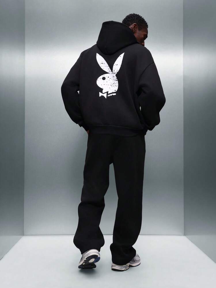 PLAYBOY X SUMWON Hoodie And Sweatpants Set With Bunny Logo Print