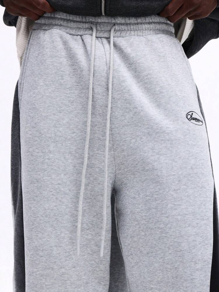 SUMWON Loose Fit Color Block Sweatpants With Side Stripe Detail Casual Comfort Fleece Pants For Everyday Wear Winter Loungewear Plain