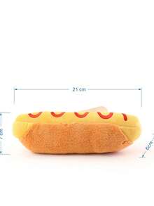 PETSIN 互动式毛绒热狗磨牙玩具，带沙沙声和柔软耐嚼的质地 - 耐用毛绒狗，适合小型、中型和大型犬 - 可爱的磨牙益智玩具，无需电池/易于清洁，适合所有犬种的耐嚼宠物玩具 - 彩色 - 查看 7