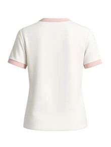 Adidas Originals Ruffle 3-Stripes Women's T-Shirt Off White - Owhite - View 2