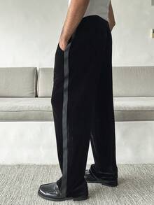 HUEFORM 男士纯色休闲抽绳腰带口袋运动裤 - 黑色 - 查看 5