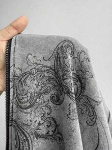 StreetHx Women's Y2K Style Gothic Retro Distressed Loose Hoodie Streetwear, Autumn/Winter - Grey - View 8