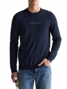 Tommy Hilfiger Men's Knit Sweater Navy Blue - Dark night navy - View 1