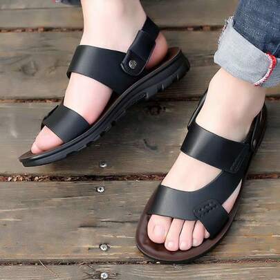 Sandalias planas de suela blanda para hombre, ideales para salidas informales y la playa. Con suela gruesa, duradera y antideslizante. Sandalias para hombre.