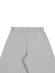 Calvornis Manfinity Bizforma 男士灰色西装裤，商务休闲百搭长裤，双环腰带设计，时尚百搭 - 灰色 - 查看 7