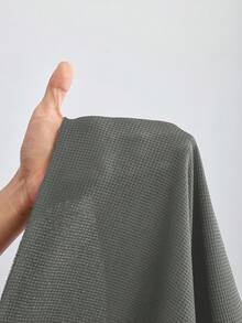 SHEIN CURVE+ 大码黑色针织超短款连帽毛衣，适合秋冬穿/秋冬 - 灰色 - 查看 9