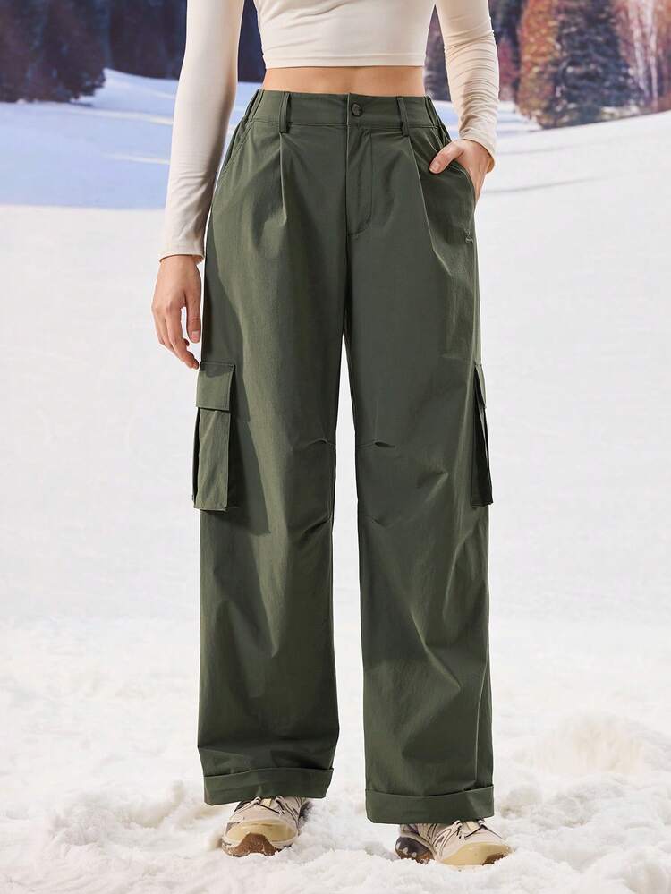 OutZeal 女士防水工装户外裤 露营徒步 - 墨綠色 - 查看 10