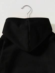 Sparklyn Hanorac cu mânecă lungă, casual, la modă, amuzant, minimalist, cu grafică "67", pentru fete preadolescente, potrivit pentru ieșiri, sport, școală, toamnă/iarnă - Negru - Vizualizare 5