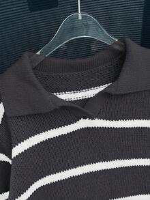 Qadelle Women's Casual Loose Striped Sweater, Autumn/Winter - Multicolor - View 4