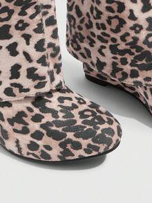 Daringsoles 女士时尚折叠厚底及膝鲨鱼扣性感户外高跟靴 - 黑色 - 查看 9