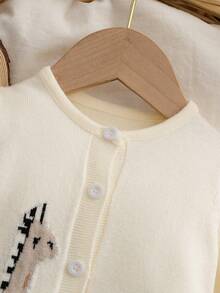 SHEIN Bộ áo liền quần cho bé sơ sinh với hình hươu cao cổ và voi dễ thương, chất liệu dệt kim mềm mại và thoải mái, phù hợp cho mặc hàng ngày, đi chơi, du lịch, nghỉ mát, ở nhà, nhà trẻ, giờ chơi, mùa thu/đông, Giáng sinh, tựu trường, quần áo mùa đông đa năng cho bé sơ sinh unisex, quần áo trẻ em tự nhiên, áo liền quần dài tay cho bé trai, quần áo trẻ em màu trung tính, áo liền quần dài tay và quần dài cho bé sơ sinh, quần áo trẻ em tự nhiên, quần áo trẻ em màu trung tính cho bé sơ sinh, áo liền quần unisex - Màu be - Xem 11