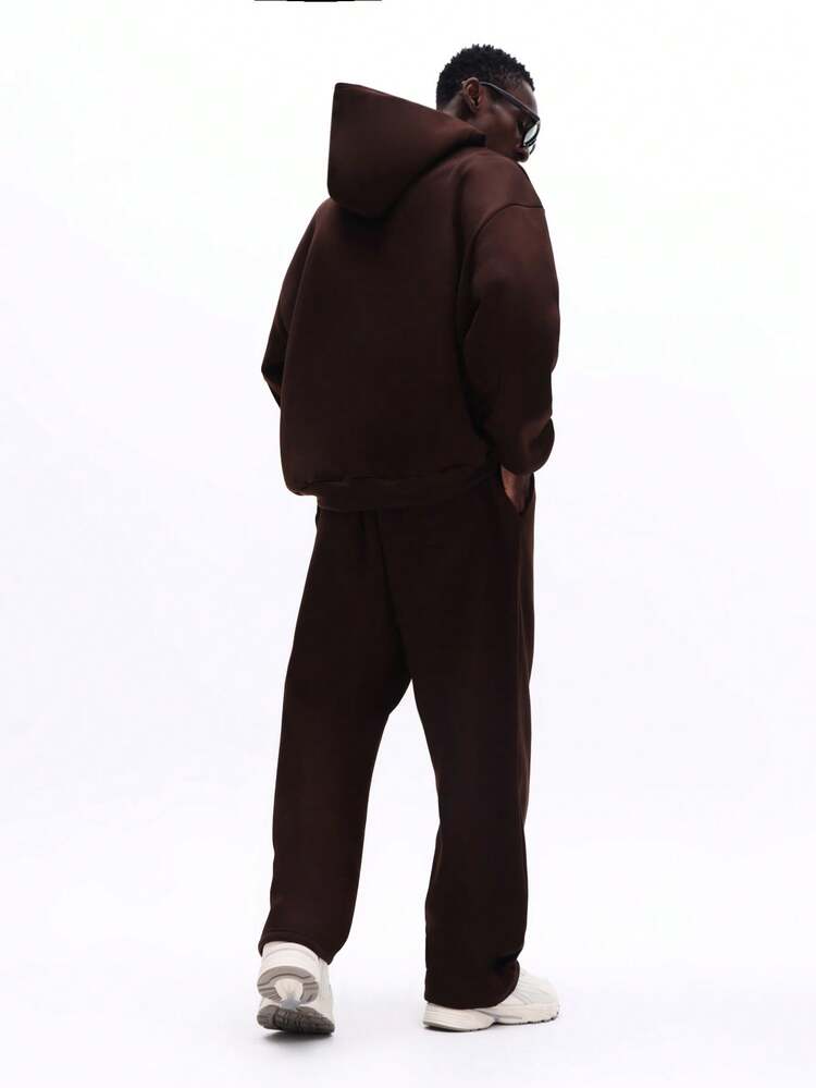 SUMWON Regular Oversized Hoodie And Sweatpants Co Ord Set With Centre Pocket And Drawstring Hood Winter Casual Loungewear