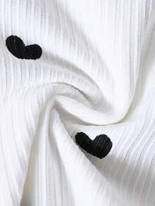 SHEIN Vintaside Kids Set de 5 leggings con diseño de corazón lindos para bebé niña, suaves, cómodos, elásticos, de piel amigable, esenciales para otoño/invierno, con opciones de multicolor - Morado - Ver 5