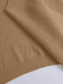 Franclia 2件套女士休闲宽松时尚优雅通勤高品质针织毛衣套装，秋冬季 - 駝色 - 查看 5