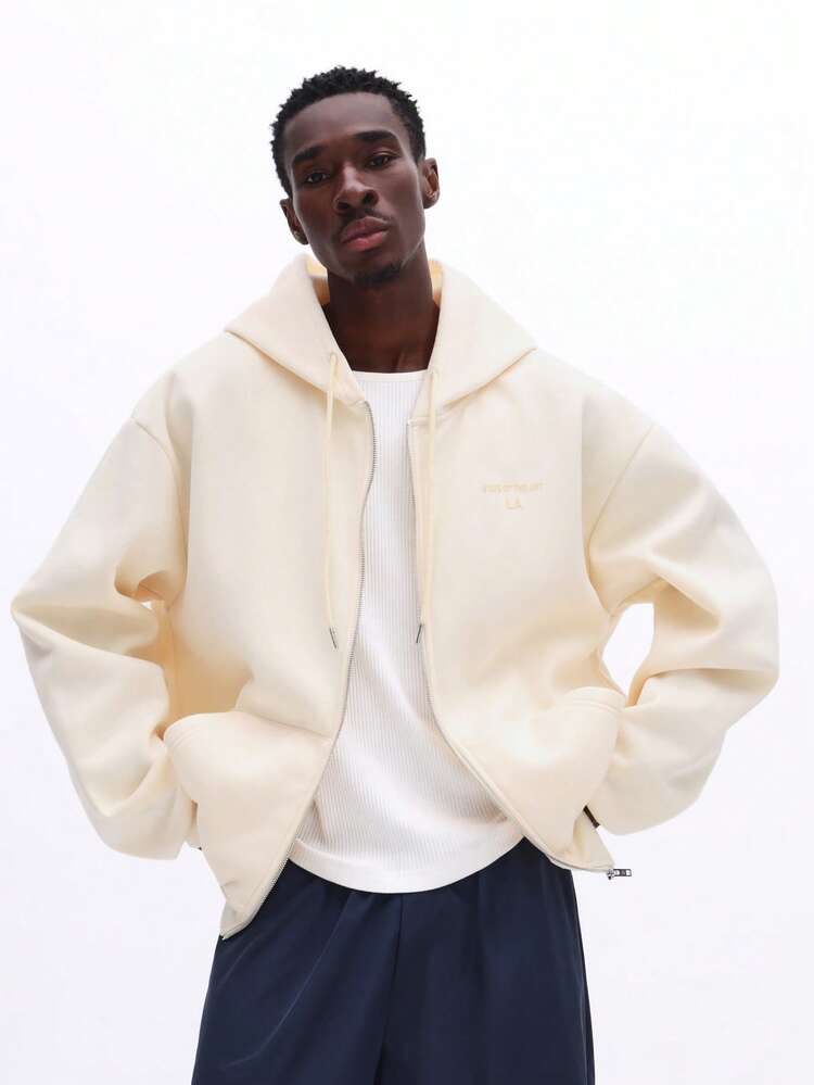 Regular Fit Full-Zip Hoodie With Drawstring