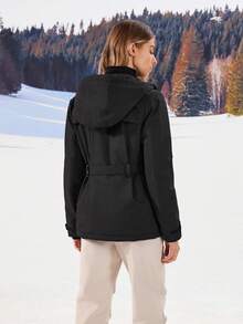 OutZeal 女士滑雪夹克 户外夹克 黑色 冬季滑雪 露营 保暖 绗缝 防风 防水 户外上衣 - 黑色 - 查看 8