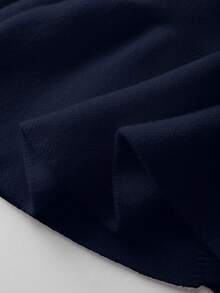 Franclia 女士秋冬花卉装饰荷叶边针织开衫 - 寶藍色 - 查看 4