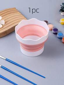 Collapsible Silicone Brush Cleaner Cup Foldable Paint Brush Washer Portable Water Basin For Acrylic Oil Watercolor Painting Artist Travel Studio Art Supplies - Multicolor - View 18