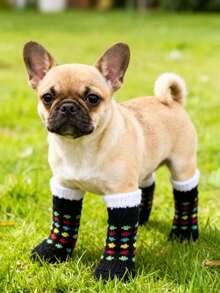 PETSIN Anti Slip Skid Bottom Lovely Puppy Dogs Pet Knits Socks Cute Pet Fashion Pets Dogs Socks For Cats Dog Toy Supplies