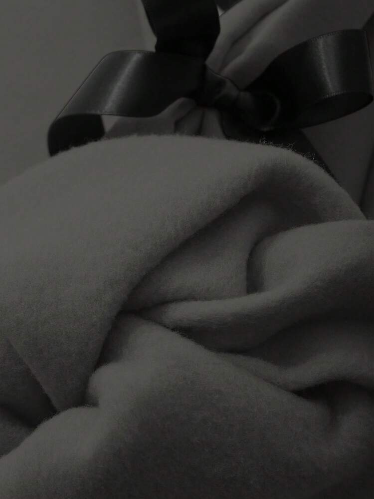 Women's Autumn/Winter Bow Decor Sweatshirt Midi Dress