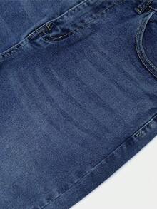 Jeans de cintura alta y ajuste ceñido lavados, Jeans de cintura alta y ajuste ceñido de elasticidad alta, Ropa de denim y ropa para mujeres, Jeans de denim ajustados para mujeres, Pantalones de denim para mujeres, Súper elásticos, Push up, Cintura alta, Estilo casual, Jeans azules ajustados y elásticos, Jeans de denim casuales - Azul Marino - Ver 8