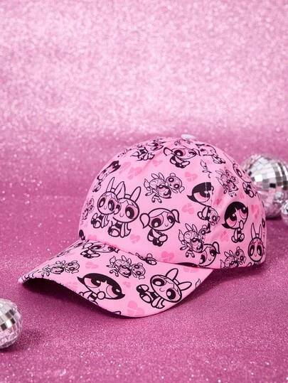 THE POWERPUFF GIRLS X SHEIN Gorra de béisbol para mujer