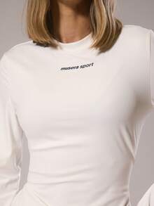 Musera Sport Sport Graphic Print Fitted Long Sleeve Top Padel Autumn Fall Winter Activewear Sport Gym Workout Explorer