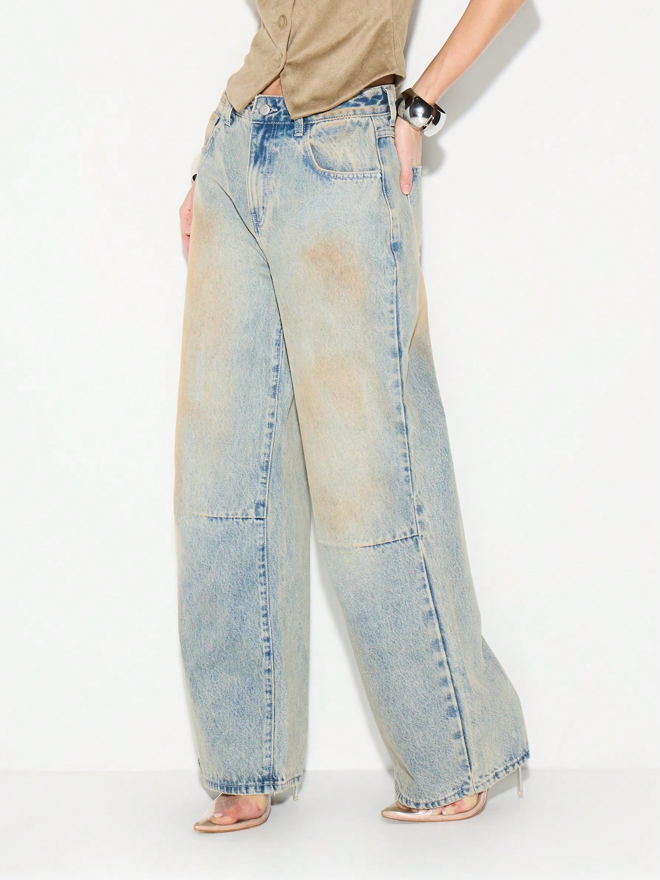 KIZN Oversized Baggy Wide Leg Denim Jeans