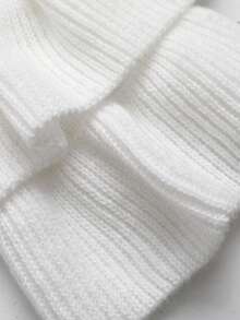 GlowEve CURVE Plus Size Women's Solid Color Round Neck Bell Sleeve Button Design Elegant Knitted Dress, Autumn/Winter