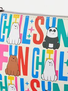 We Bare Bears X SHEIN 卡套 - 卡其色 - 查看 3