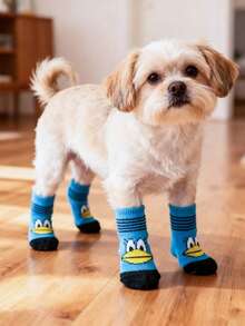 PETSIN Anti Slip Skid Bottom Lovely Puppy Dogs Pet Knits Socks Cute Pet Fashion Pets Dogs Socks For Cats Dog Toy Supplies