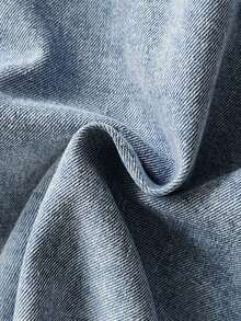 SHEIN Vintaside Kids Váy denim ve lớn thời trang mùa hè cho bé gái, thích hợp cho các buổi đi chơi, mua sắm, tiệc tùng, mặc nhà thường ngày, hoạt động ngoài trời hoặc kỳ nghỉ, mang đến vẻ ngoài thoải mái và phong cách cho mùa hè - Màu xanh nhạt - Xem 7