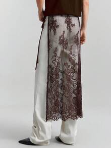 Ontre 2026春夏新款女士系带侧裙，时尚百搭，适合都市通勤、商务、休闲、派对、婚礼宾客等场合，尽显优雅气质。 - 棕色 - 查看 5