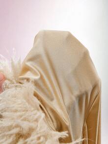 Amplova 女士毛绒连体衣，人造毛领拼接深V领长袖紧身连体裤 - 彩色 - 查看 8