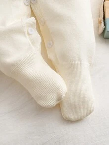 SHEIN Bộ áo liền quần cho bé sơ sinh với hình hươu cao cổ và voi dễ thương, chất liệu dệt kim mềm mại và thoải mái, phù hợp cho mặc hàng ngày, đi chơi, du lịch, nghỉ mát, ở nhà, nhà trẻ, giờ chơi, mùa thu/đông, Giáng sinh, tựu trường, quần áo mùa đông đa năng cho bé sơ sinh unisex, quần áo trẻ em tự nhiên, áo liền quần dài tay cho bé trai, quần áo trẻ em màu trung tính, áo liền quần dài tay và quần dài cho bé sơ sinh, quần áo trẻ em tự nhiên, quần áo trẻ em màu trung tính cho bé sơ sinh, áo liền quần unisex - Màu be - Xem 8