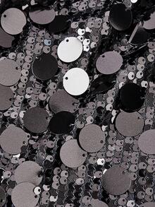 ROMWE Grunge Punk 女士毕业典礼、复活节、音乐会、纳什维尔度假闪亮黑色迷你裙、性感超低腰朋克街头超短裤 - 深灰色 - 查看 4