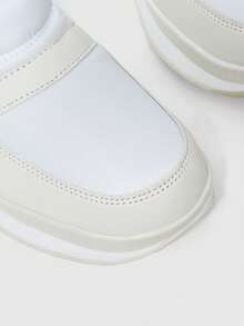 OUTDOORSY Giày bốt đi tuyết bằng vải nỉ đa năng dành cho nữ, mặc hàng ngày - trắng - Xem 5