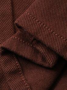 DAZY 少女款带口袋宽松休闲百搭阔腿牛仔裤 - 紫紅色 - 查看 7