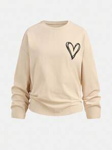 SHEIN Girlism 青少年女孩两件套休闲装 - 宽松圆领针织上衣，带有图案印花和宽松短裤，适合日常穿着、返校、假期、家庭户外活动、春季野餐和各种场合