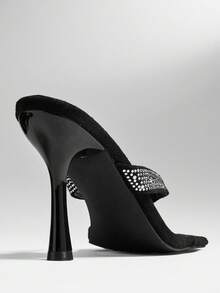 SHUZIA Giày sandal đế xuồng hở gót thoải mái, tối giản dành cho nữ - màu đen - Xem 7