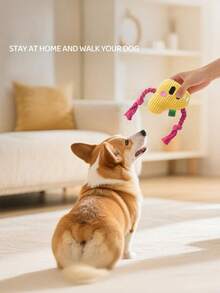 PETSIN P-Shaped Knot Toy, Gnawing And Making Sounds, Dog's' Letter Game , Making Funny Sounds, Playing Non-Stop, Dog's Grinding Tool - Multicolor - View 6