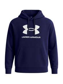 Under Armour Rival Men's Hoodie Navy Blue - MidnightNavy/White-410 - View 1