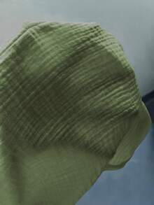 SHEIN MOOSTA 女式超低腰休闲棉质直筒裤 - 軍綠色 - 查看 7