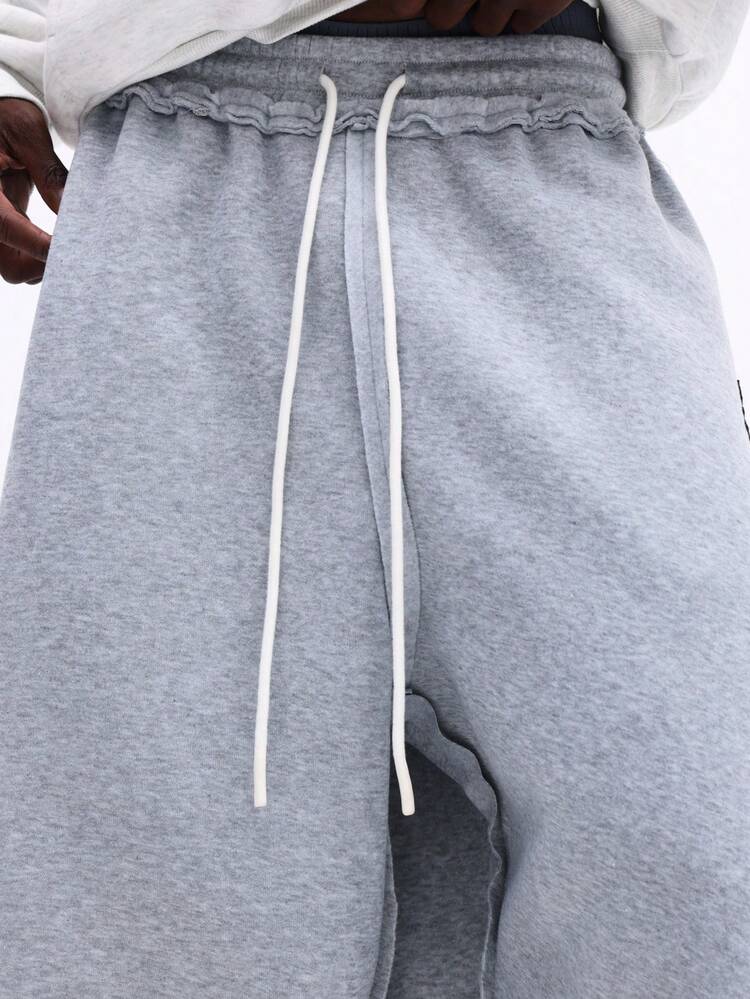 Wide Fit Sweatpants With Logo Embroidery