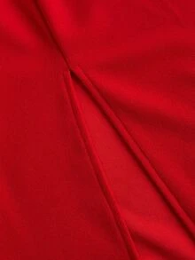 SHEIN MOD Vestido de mujer con escote halter y lazo en la espalda en color rojo, vestido elegante y clásico para el Día de San Valentín, vestido de cumpleaños para mujer, atuendo sexy para club, vestido para invitada de boda, vestido para cita nocturna - Rojo - Ver 4
