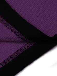 Manfinity Homme Men Solid Color Minimalist Casual Crew Neck Long Sleeve T-Shirt, Fall - Purple - View 4