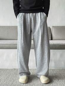 HUEFORM 男士休闲宽松灰色抽绳腰带口袋运动裤 - 灰色 - 查看 5